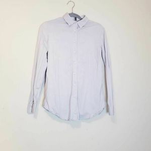 European Culture Button Front Shirt Gray Italy S
